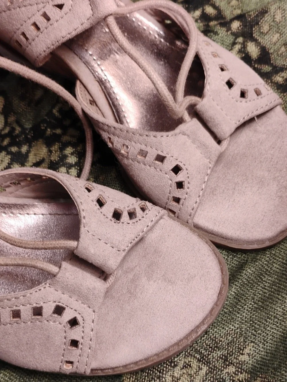 Madden Girl Lace-Up Taupe Women's Sandals
